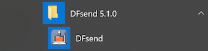 Accessing DFsend from the Windows Start menu