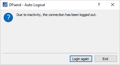 The Auto-logout dialog