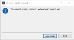 The Auto-logout dialog