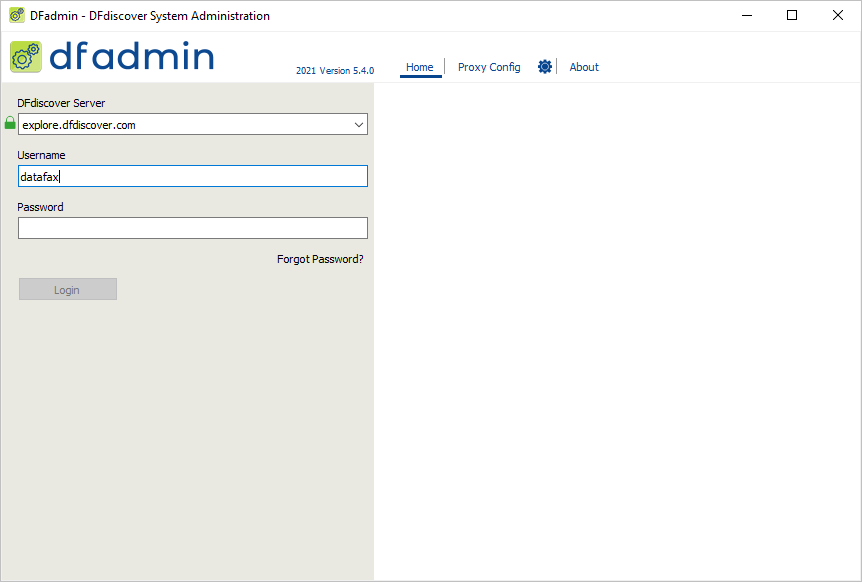 Typical login dialog appearance