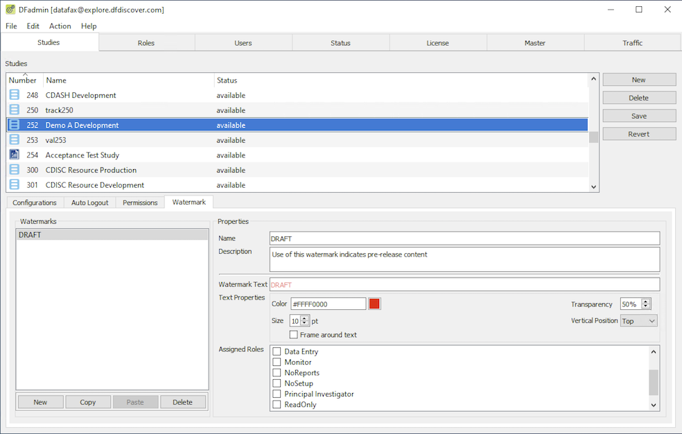 The Watermark dialog