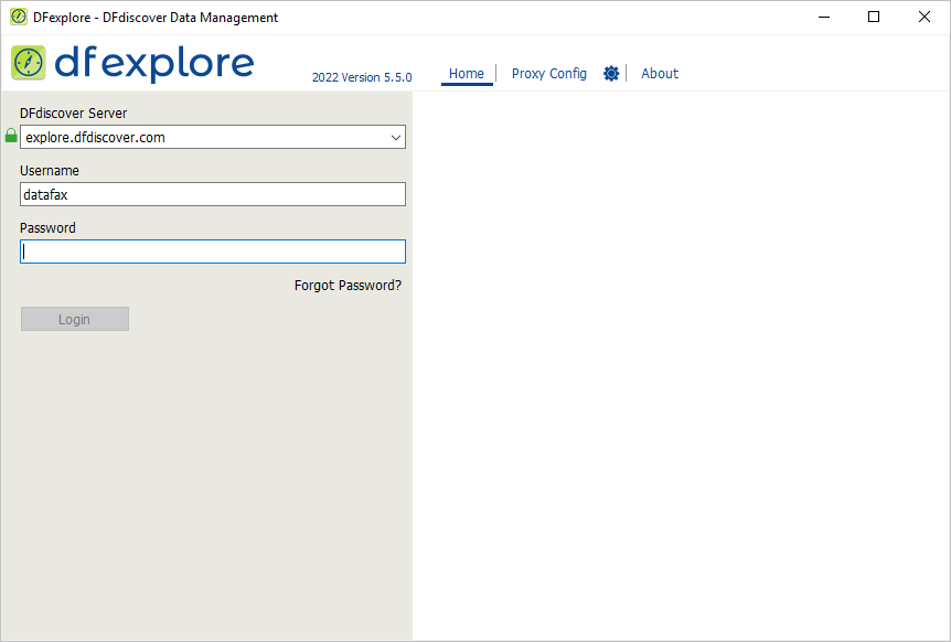 Typical login dialog appearance