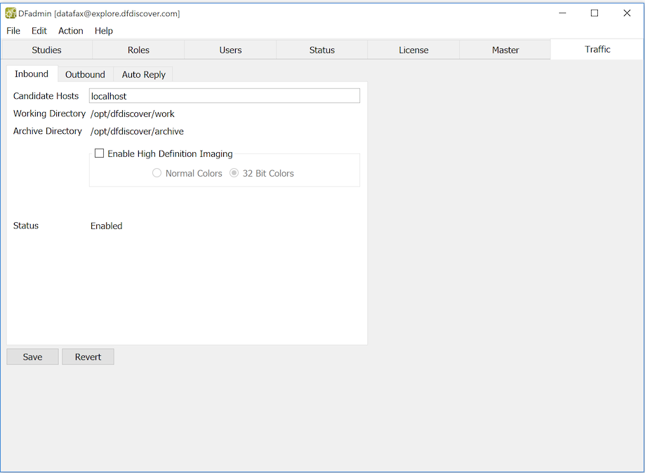 The Inbound tab