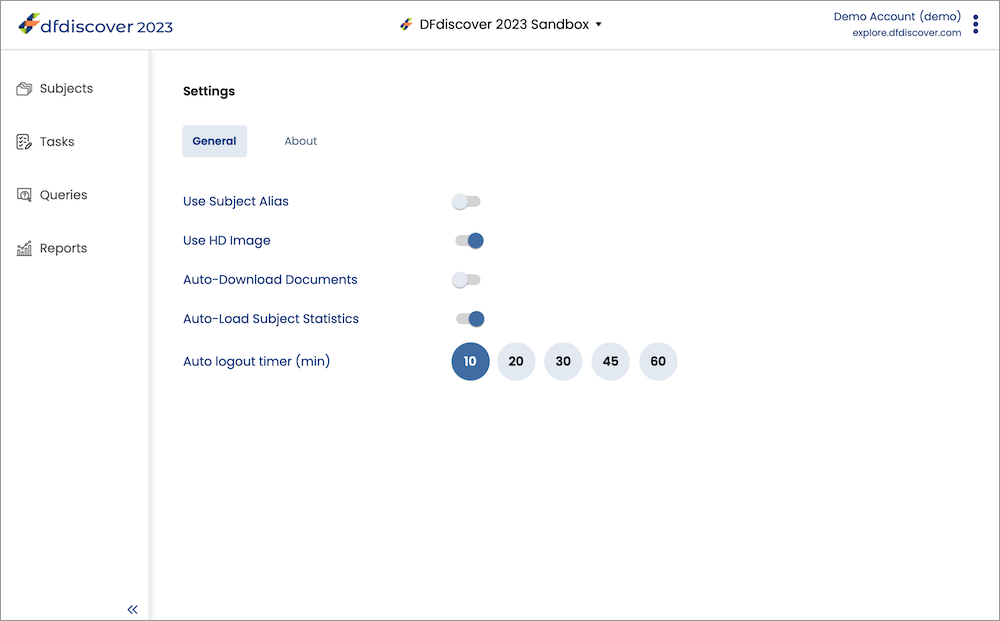 Settings Page