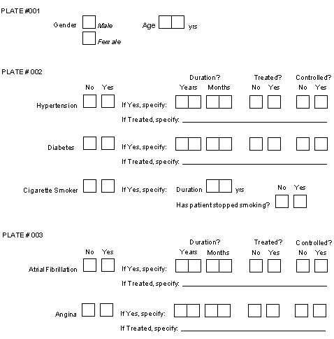 Sample Case Report Form