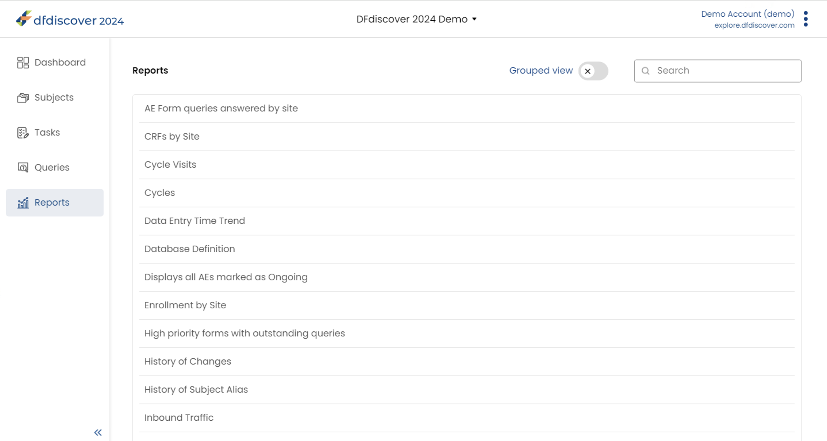 Reports Page