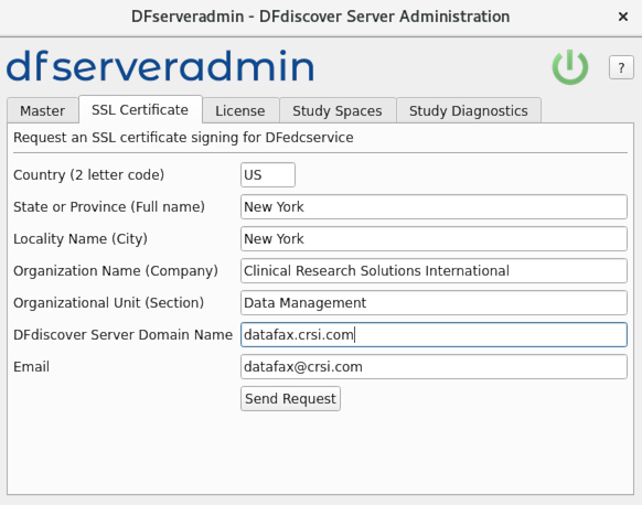 Typical certificate request dialog