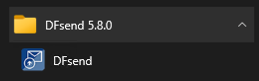 Accessing DFsend from the Windows Start menu