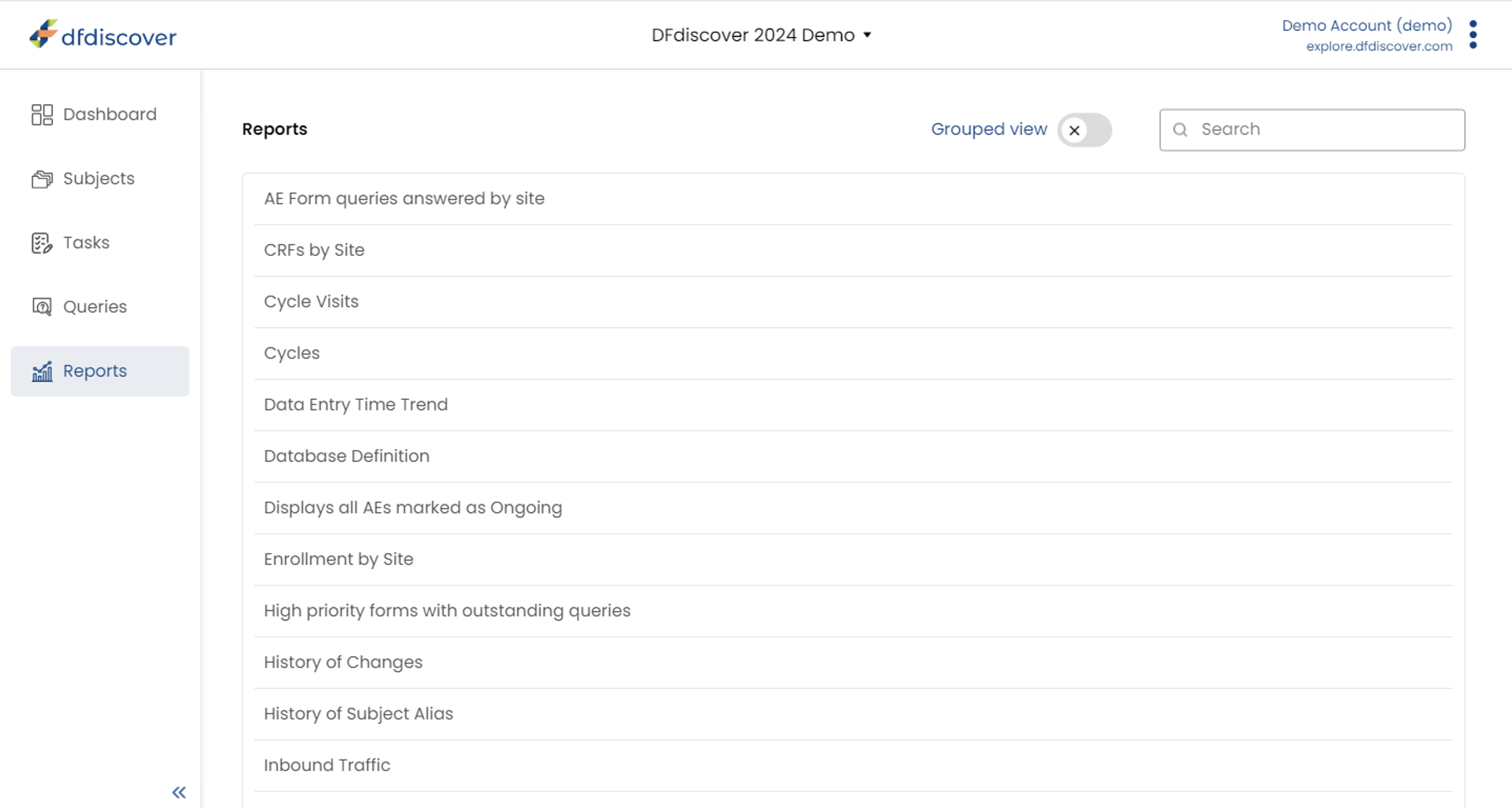 Reports Page