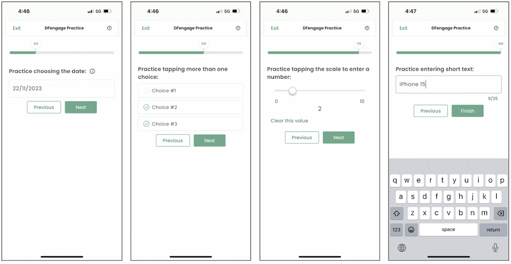 DFengage Example Activity Questions